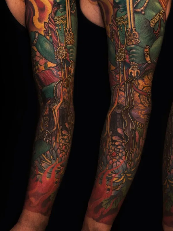 color japanese 纹身 在 full sleeve #64217 | 纹身师 YZ