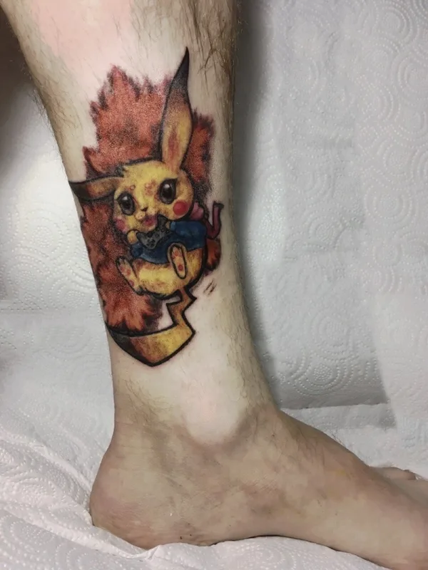 color anime Tatuagem em calf #64254 | Tatuador Alain Morpheus