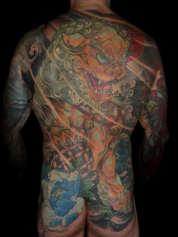 male color japanese tatouage sur full back #64349 | Artiste tatoueur James Tex