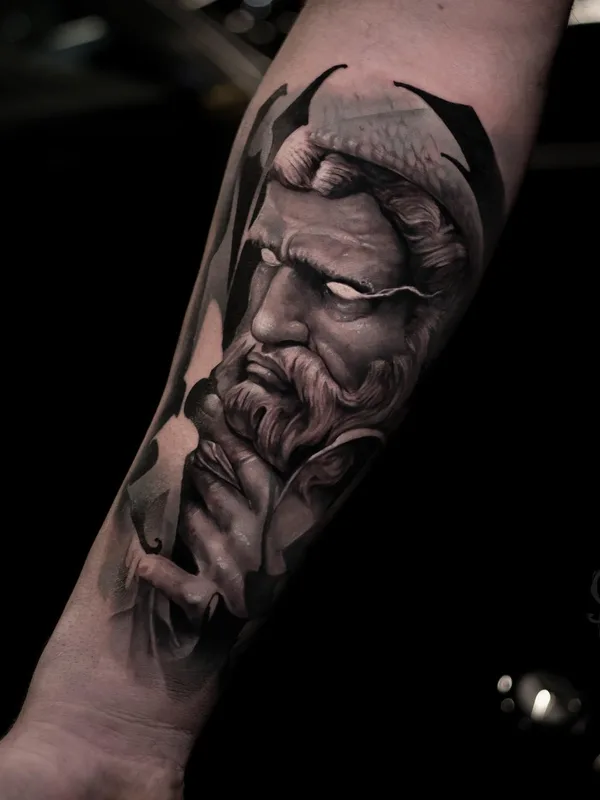black and grey realism 纹身 在 forearm #64400 | 纹身师 Maksim Chanishev