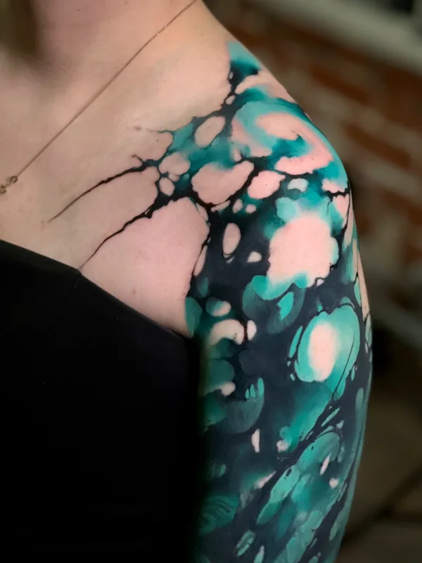 female color watercolor tattoo on sleeve #64442 | Tattoo Artist Антон Ковригин (Yellow Dog)