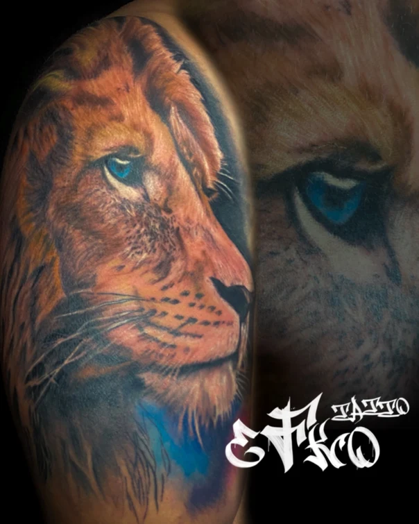 Realism Lion tattoo on Shoulder