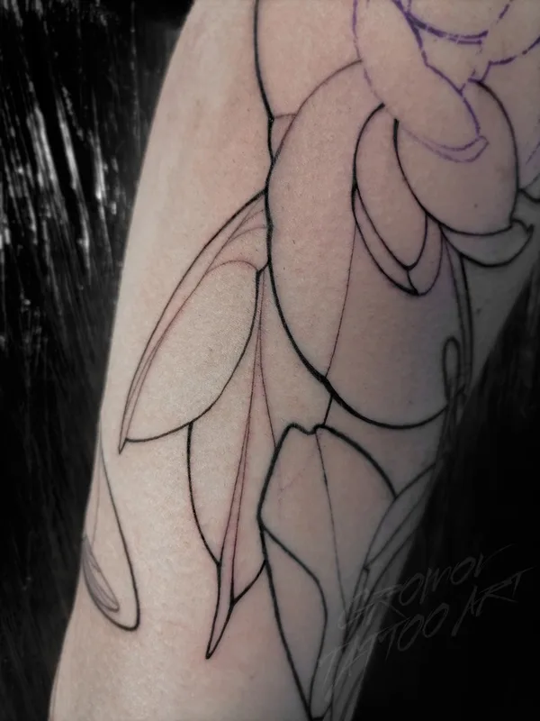 black linework татуировка на forearm #64900 | Тату мастер Михаил Громов