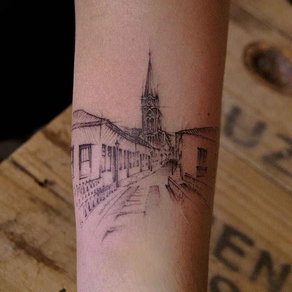 La Bottega dell'Arte черно-белые скетч татуировки, графика