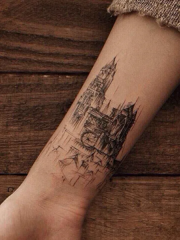 black sketch татуировка на forearm #9334 | Тату мастер La Bottega dell'Arte