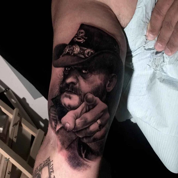 Realism Portrait, Celebrity tattoo on Forearm