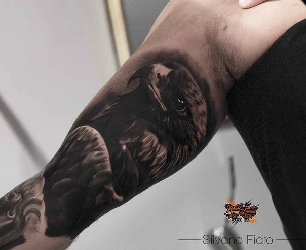 Realism Bird, Eagle tattoo on Forearm