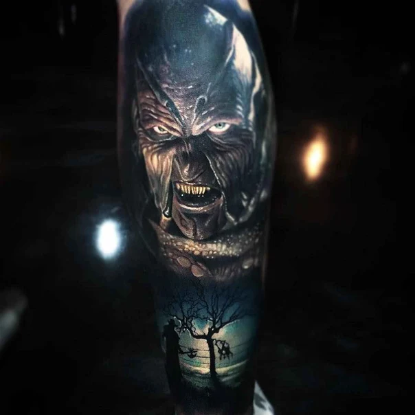 Realism Monster, Tree tattoo on Forearm