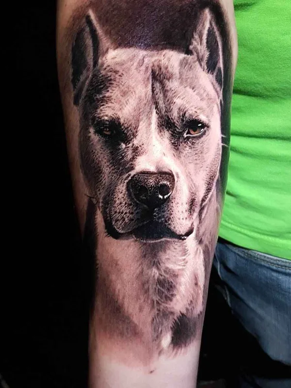 black and grey realism 纹身 在 forearm #8976 | 纹身师 Ryan Evans