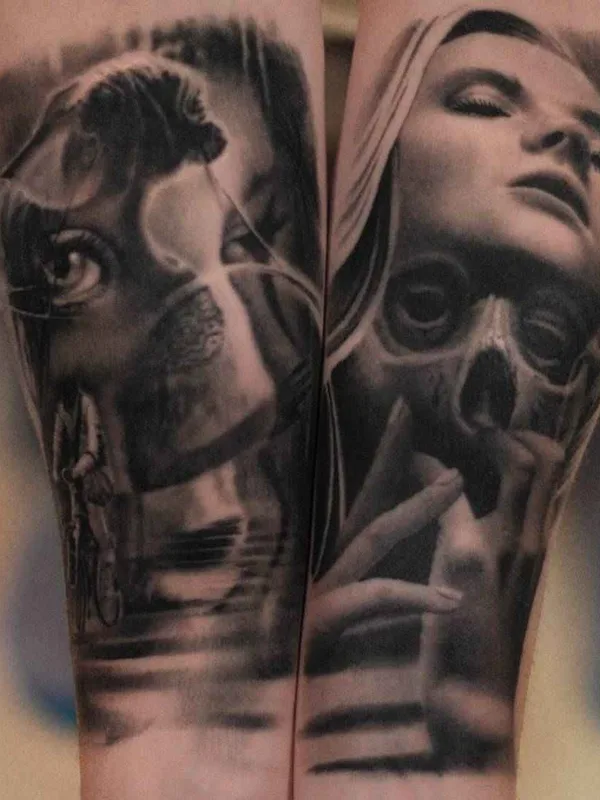 black and grey realism 纹身 在 forearm #8977 | 纹身师 Ryan Evans