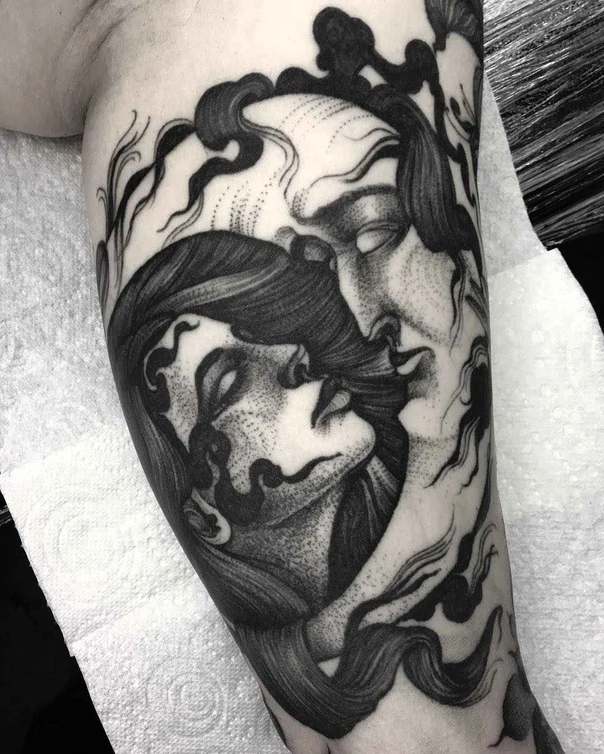 Black & Grey Portrait tattoo on Forearm