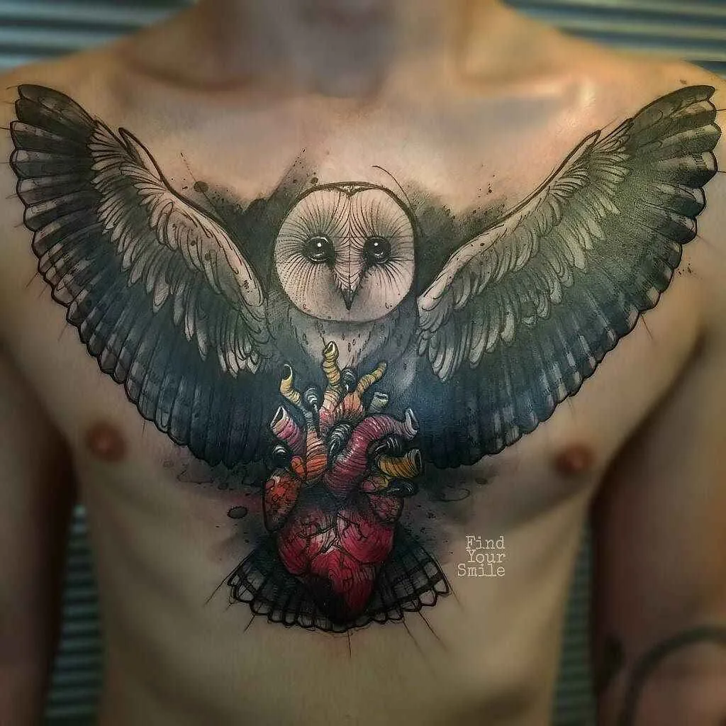 Tattoo artist Russell Van Schaick color watercolor sketch tattoo