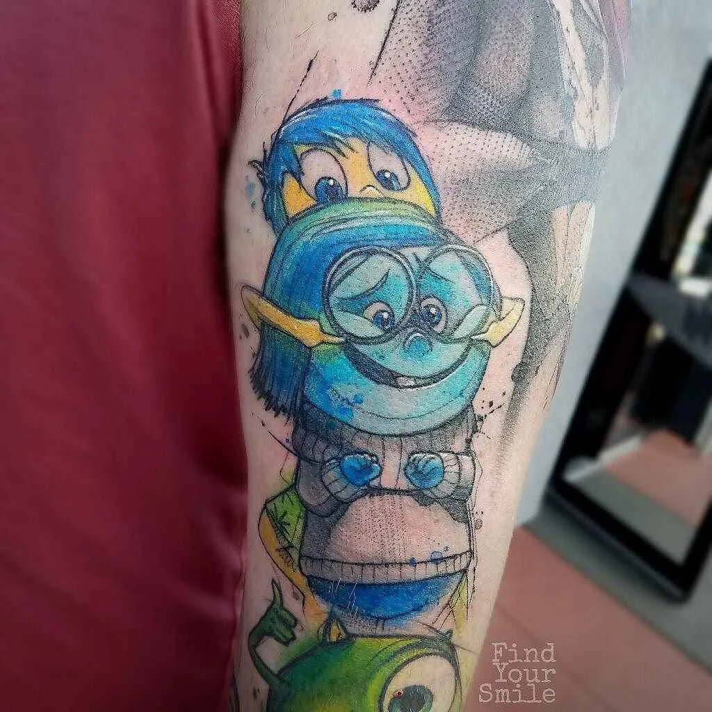 Tattoo artist Russell Van Schaick color watercolor sketch tattoo