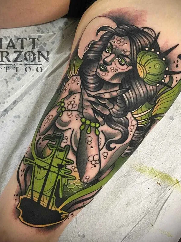 color neo traditional 纹身 在 forearm #9990 | 纹身师 Matt Curzon
