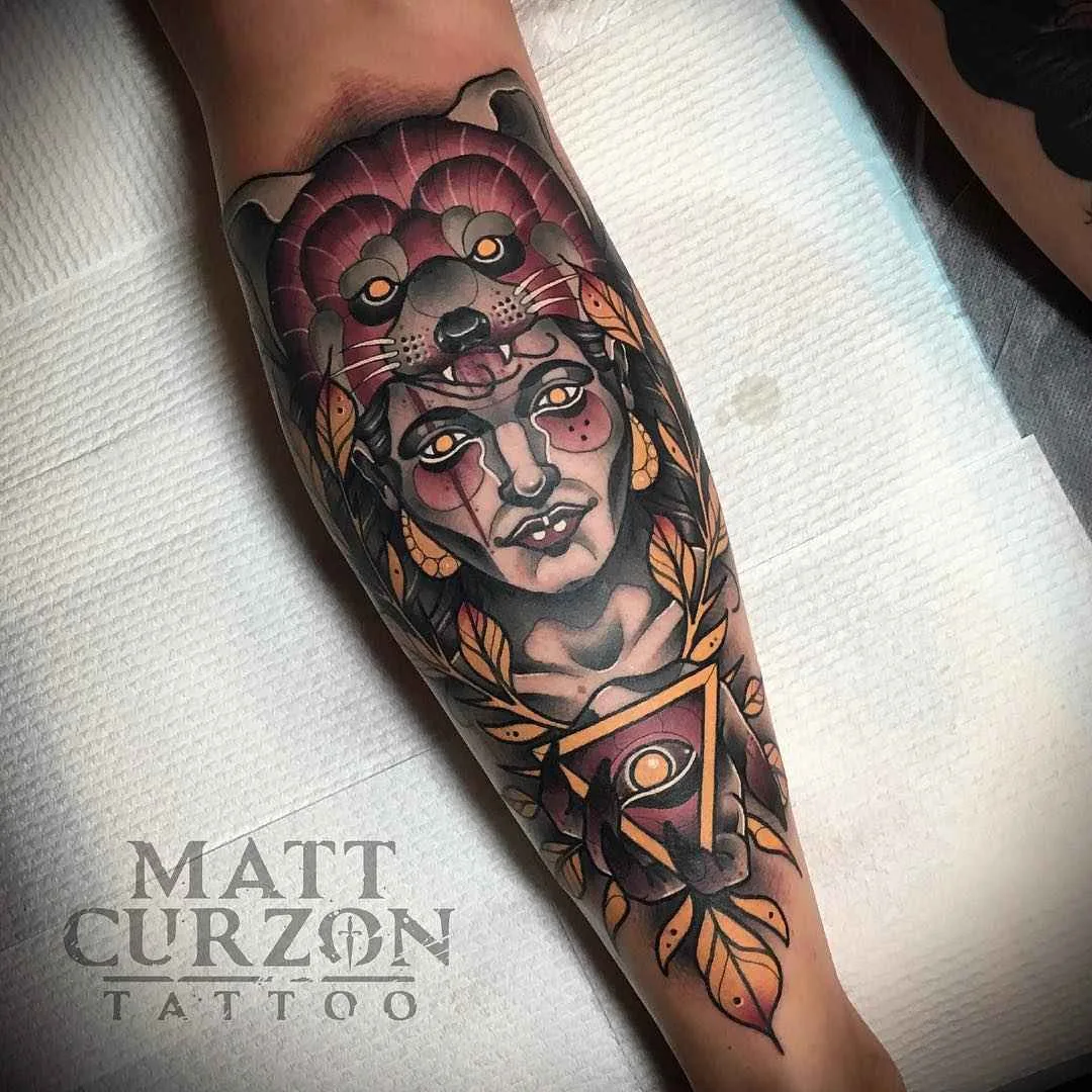 Tatuador Matt Curzon nova escola neo tradicional tatuagem
