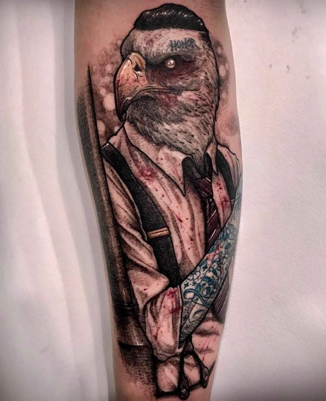 Tattoo artist Varo Tattooer stylish black and grey realism tattoo
