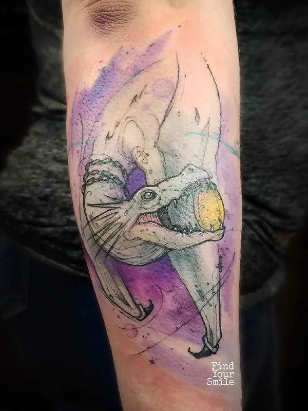 color watercolor tattoo on forearm #10087 | Tattoo Artist Russell Van Schaick