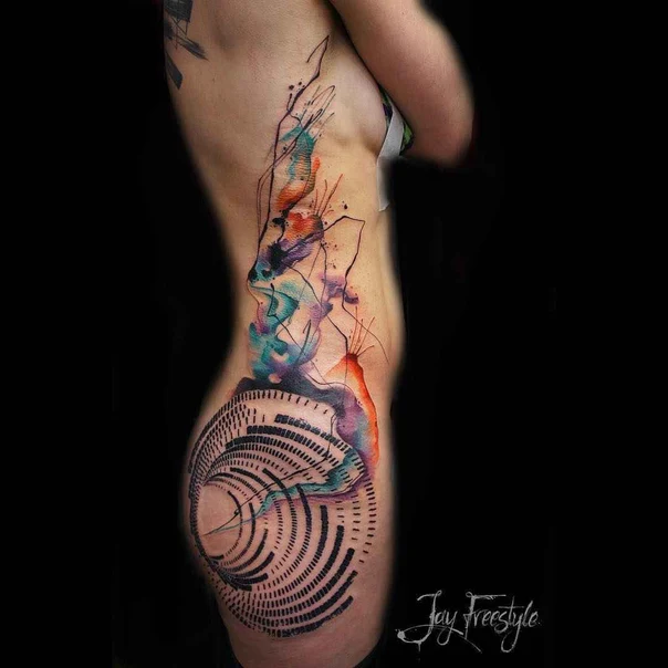 Abstract Geometric, Abstract tattoo on Side