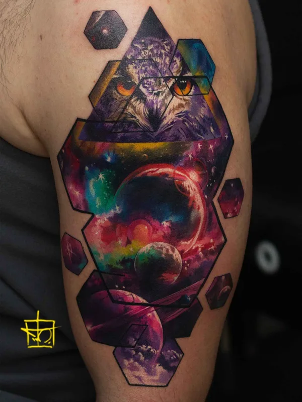 color illustrative 纹身 在 upper arm #10139 | 纹身师 Тимур Денисенко