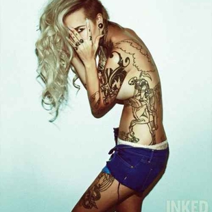 🔥 Горячие фото, портфолио модели  #8649 Тату модель Sara Fabel