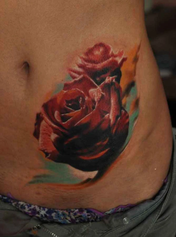 Реализм Rose tattoo на Живот