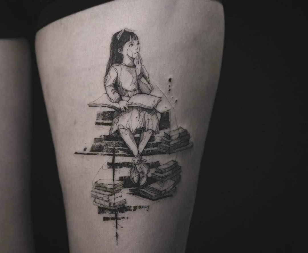 Tattoo artist NADi black e color authors sketch tattoo | Coreia