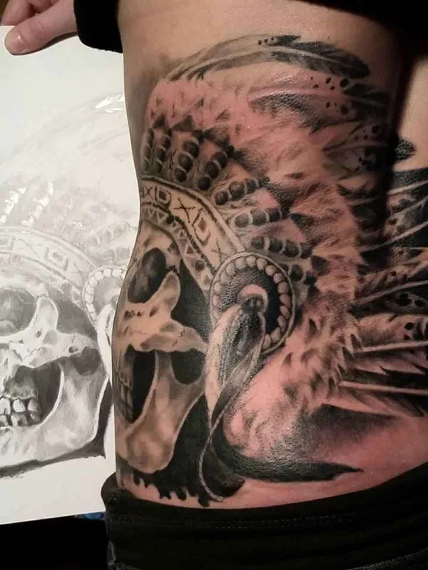 black and grey black and grey tatuaje en side #17872 | Tatuador CRISTIAN ZINK
