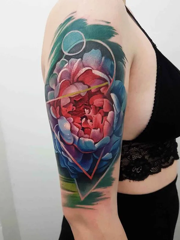 female color illustrative татуировка на upper arm #17285 | Тату мастер Артем Савельев
