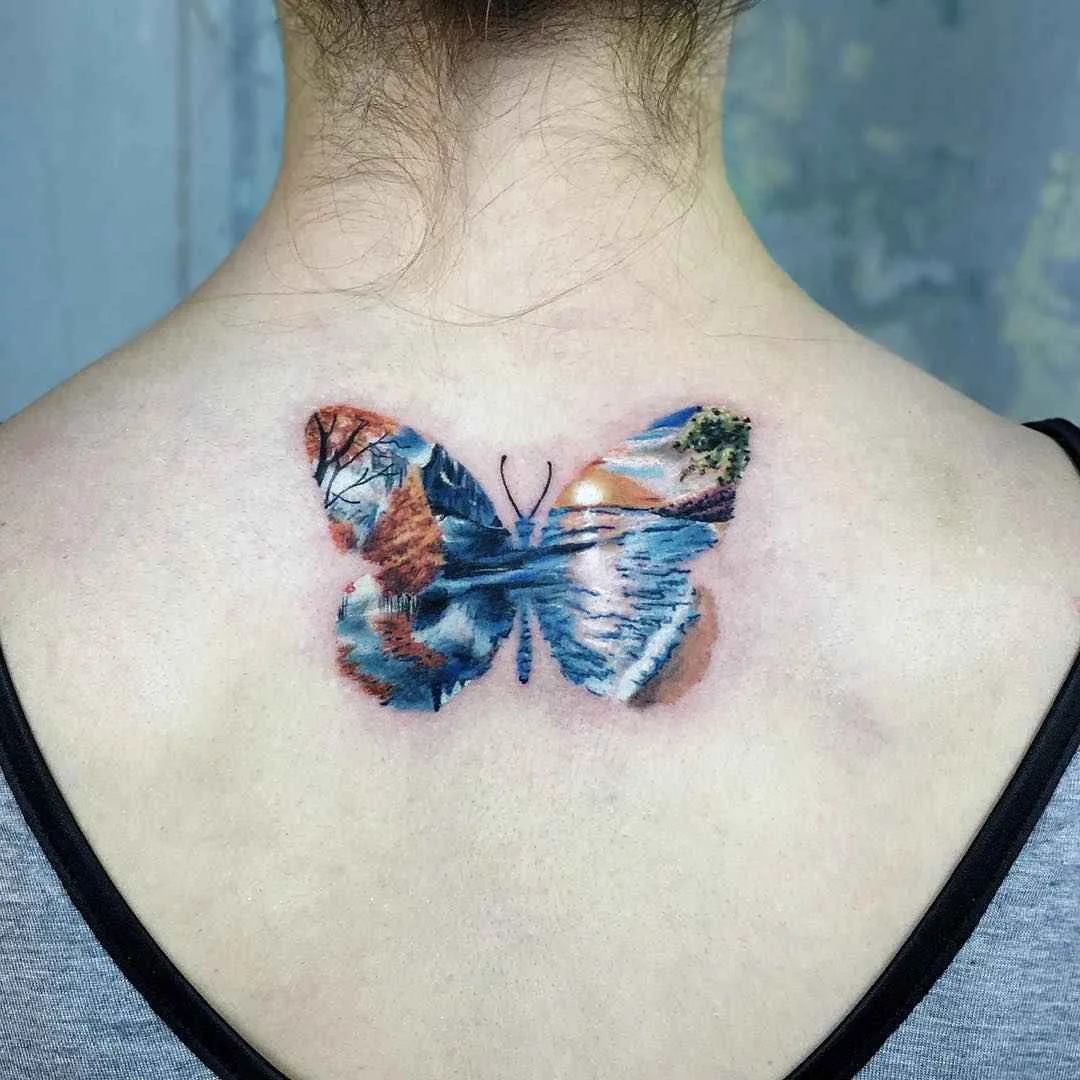 Tattoo artist Serkan Demirboga authors color and black tattoos, watercolor, sketch, minimalism | Turkey