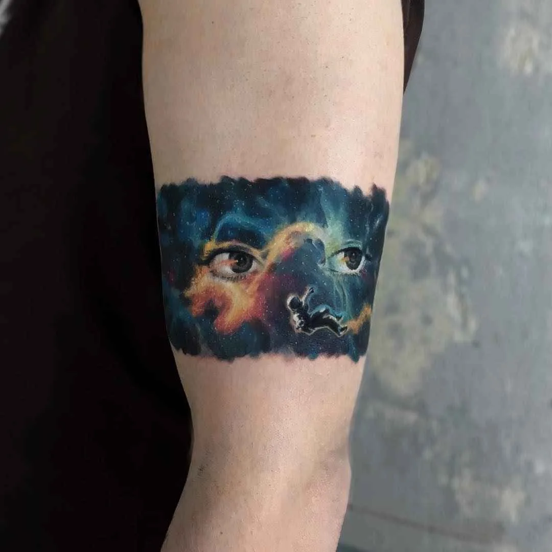 Tattoo artist Serkan Demirboga authors color and black tattoos, watercolor, sketch, minimalism | Turkey