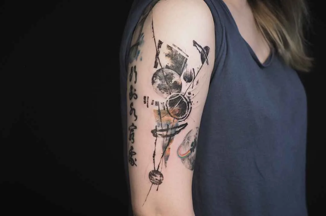 Tattoo artist NADi black e color authors sketch tattoo | Coreia