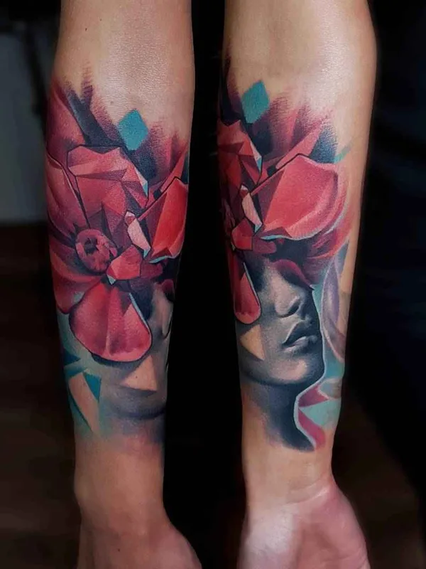 color geometric татуировка на forearm #17286 | Тату мастер Артем Савельев