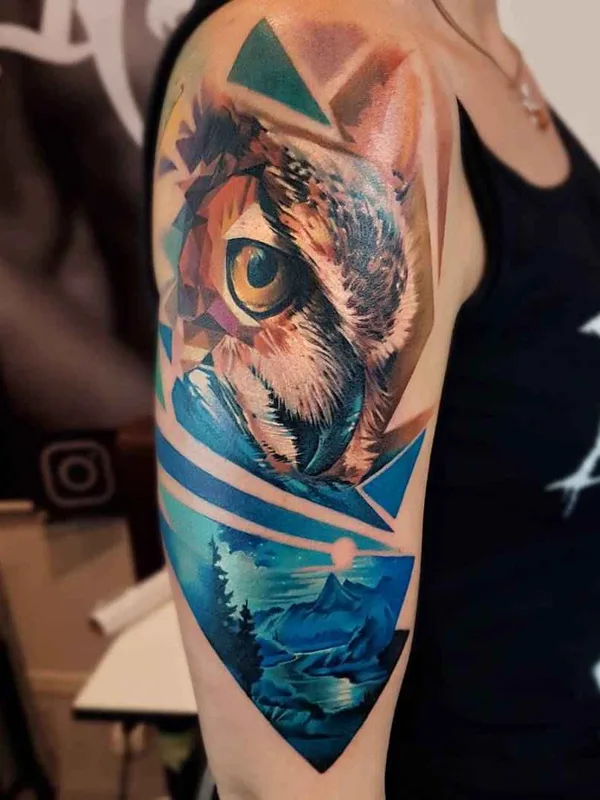 female color realism татуировка на upper arm #17288 | Тату мастер Артем Савельев