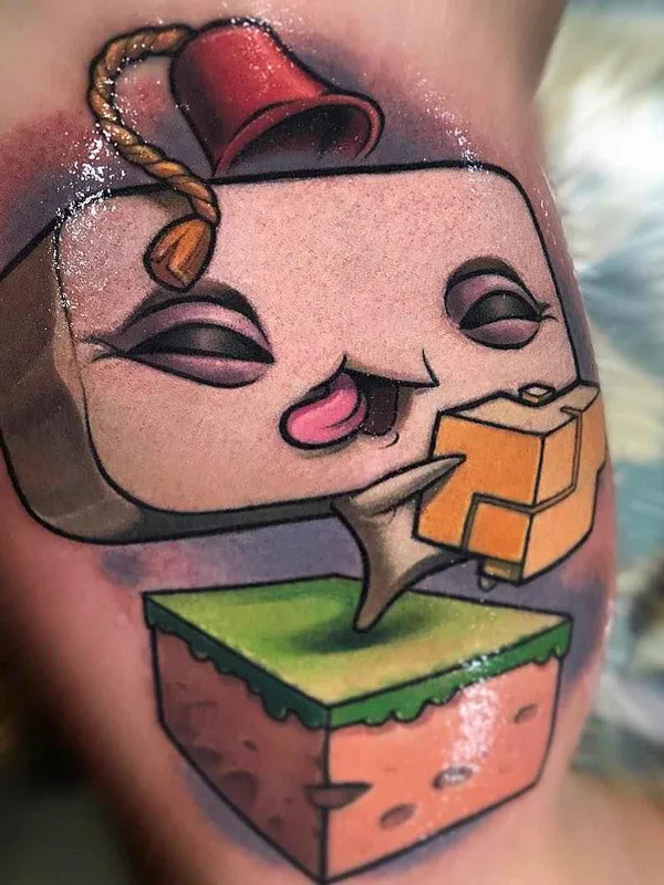 color cartoon tatuaje en forearm #17779 | Tatuador Thom Bulman