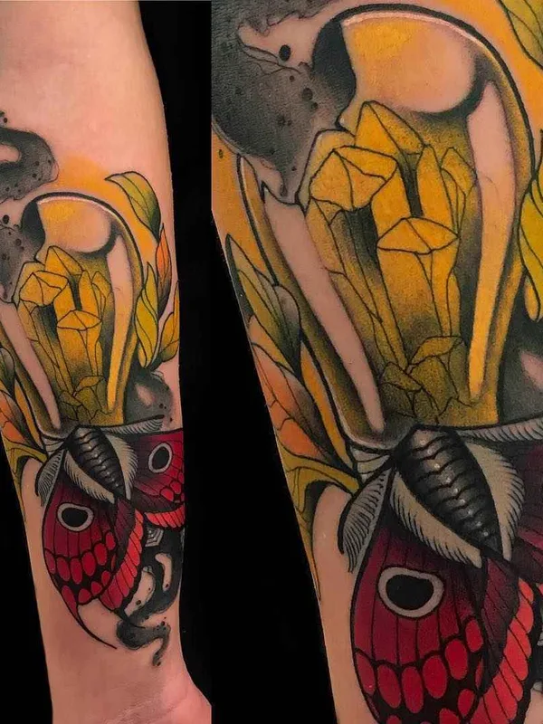 color neo traditional 纹身 在 forearm #17495 | 纹身师 Giulia Bongiovanni