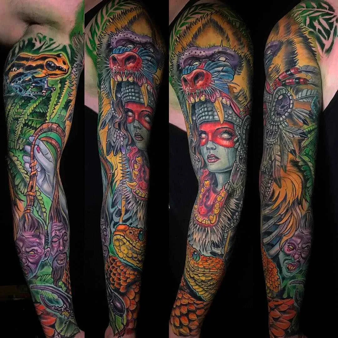 Tattoo artist Derek Turcotte escala brilho cor nova escola tattoo | Canada