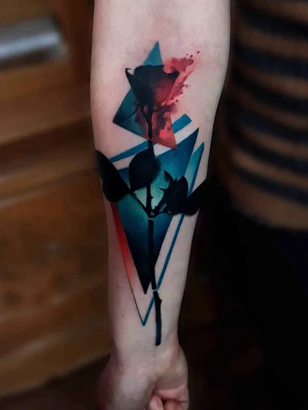 color abstract татуировка на forearm #17295 | Тату мастер Артем Савельев