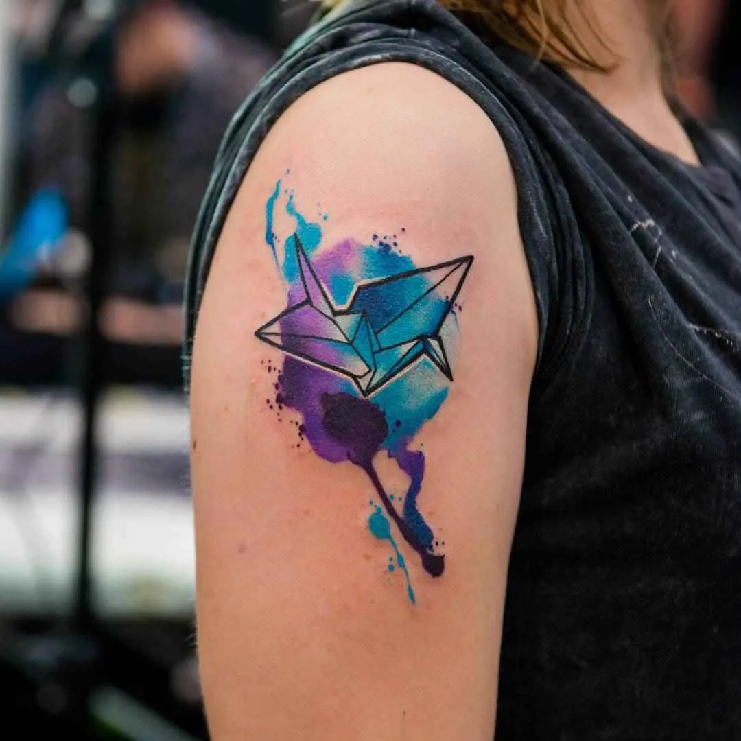 Tattoo artist Kateryna Zelenska, authors color sketch watercolor tattoo | Poland