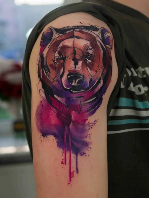 color watercolor Tatuaggio su upper arm #17795 | Tatuatore Kateryna Zelenska