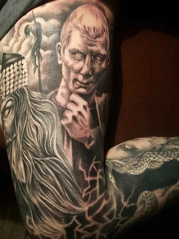 black and grey realism tatuaje en full sleeve #17876 | Tatuador CRISTIAN ZINK