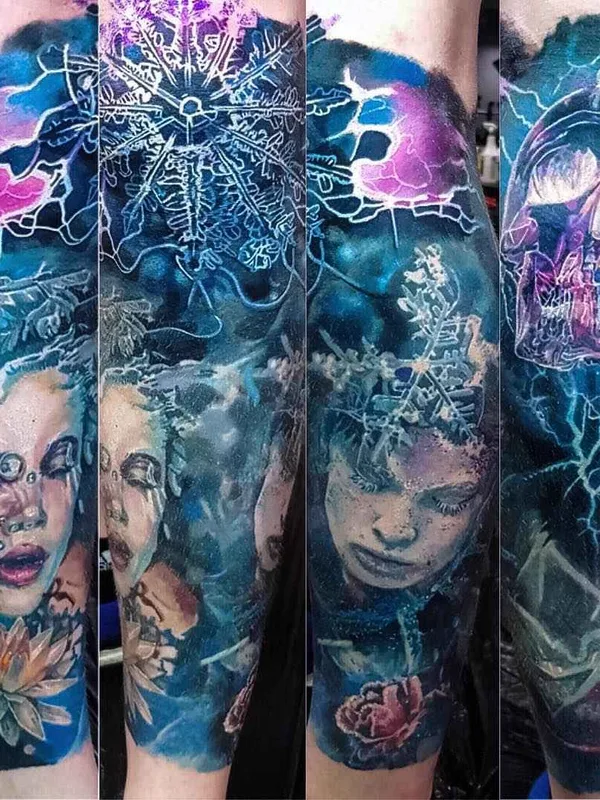 color realism татуировка на full sleeve #17592 | Тату мастер Maksims Zotovs