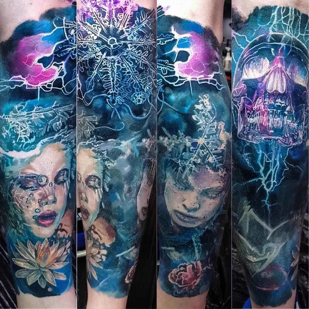 Tattoo artista Maksims Zotovs color authors tattoo realism | Riga, Latvia