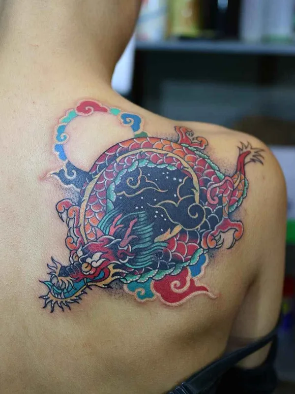 color japanese татуировка на shoulder blade #17899 | Тату мастер Pitta