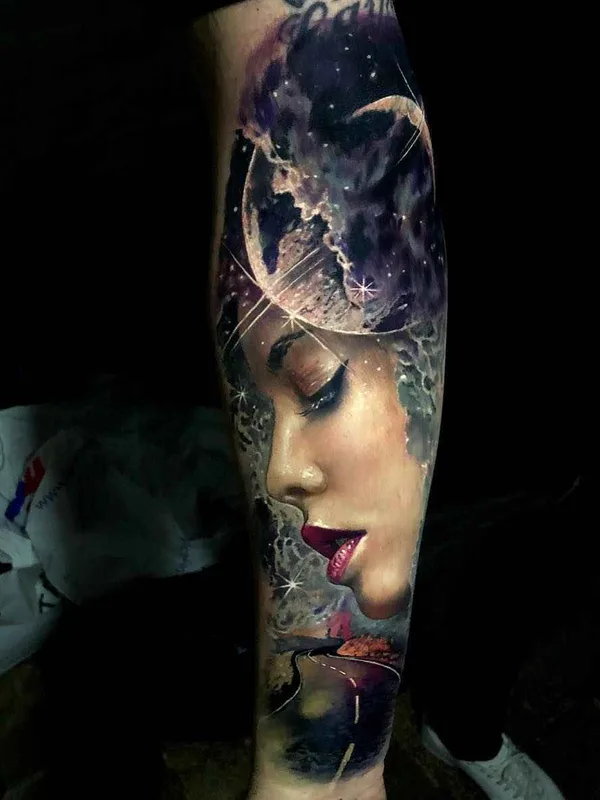 female color realism татуировка на forearm #17743 | Тату мастер Jak Connolly