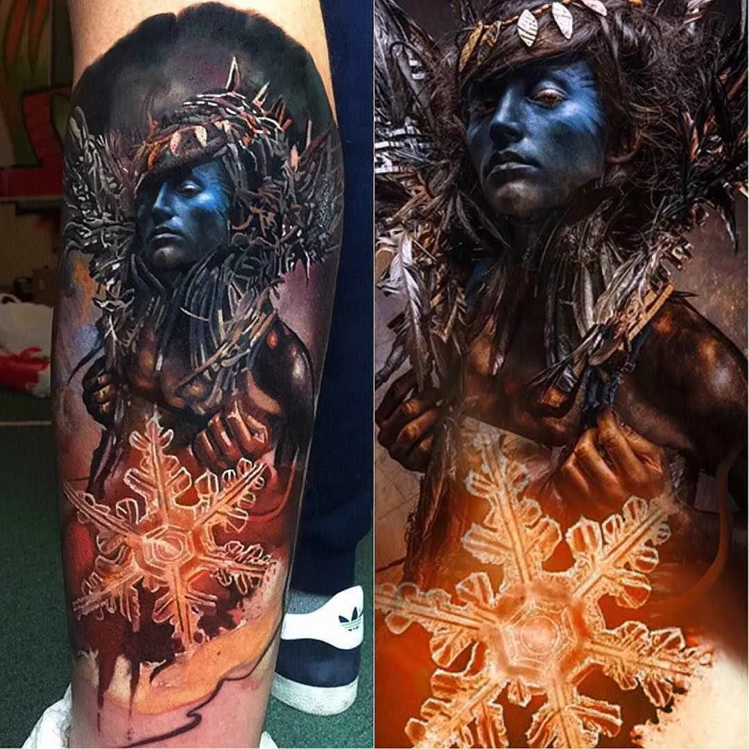 Tattoo artista Maksims Zotovs color authors tattoo realism | Riga, Latvia