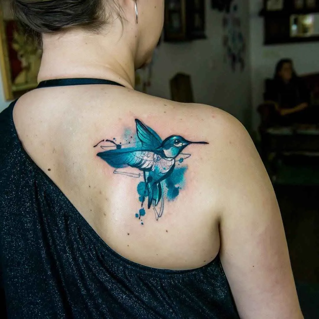 Tattoo artist Kateryna Zelenska, authors color sketch watercolor tattoo | Poland