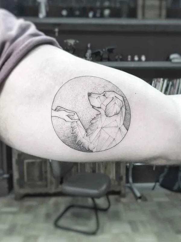 black and grey geometric Tatuaggio su forearm #17448 | Tatuatore William Marin