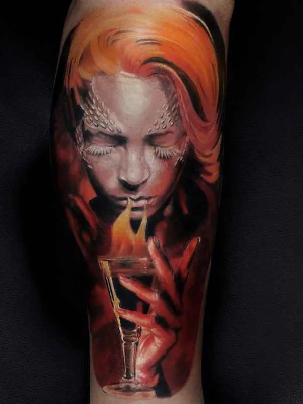 female color realism 纹身 在 forearm #17610 | 纹身师 Monica Marino