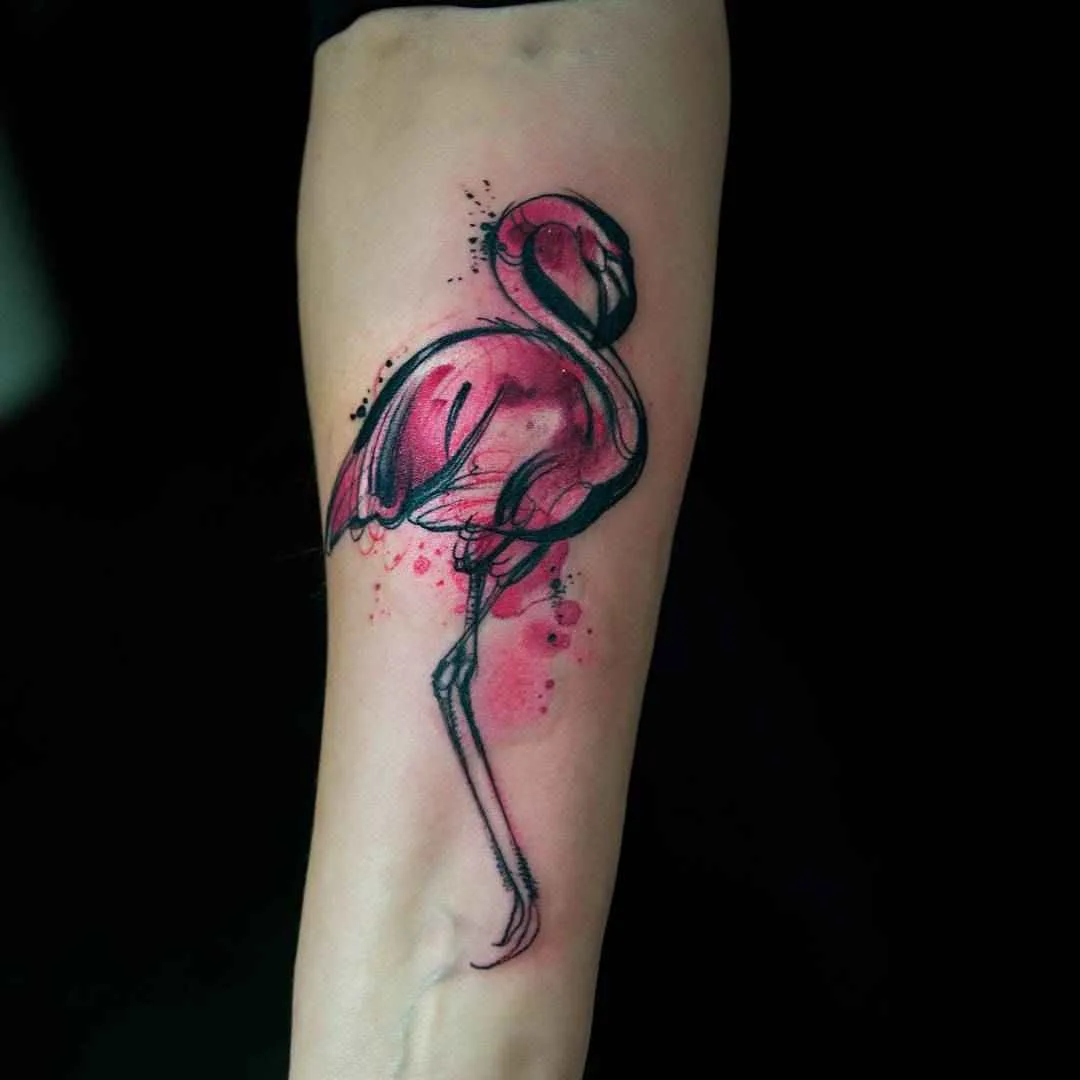 Tattoo artist Kateryna Zelenska, authors color sketch watercolor tattoo | Poland