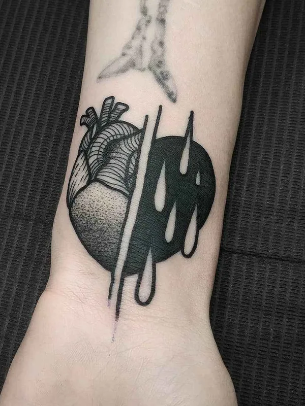 black and grey blackwork tattoo on wrist #17331 | Tattoo Artist Thomas Eckeard